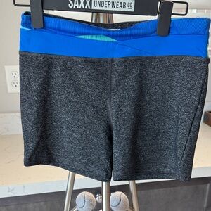 Forever 21 Gray Heather Shorts with Blue Waistband